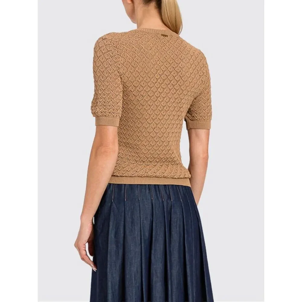 Twinset U&B Women Perforated Viscose Knit Top Twinset U&B